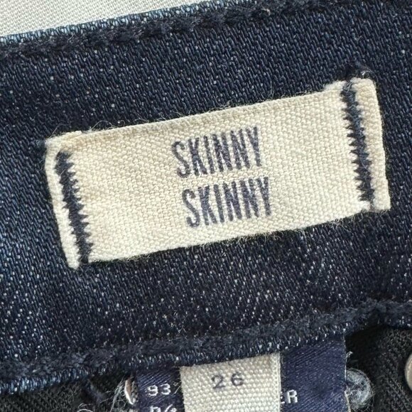 Madewell Skinny Skinny Ankle Zip Jeans Womens 26 Low Rise Stretch Dark Wash Blue - Picture 11 of 13